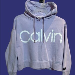 Women’s Calvin Klein Lavender Cropped Hoodie